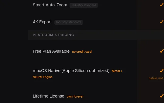 No credit card element from screenify.studio