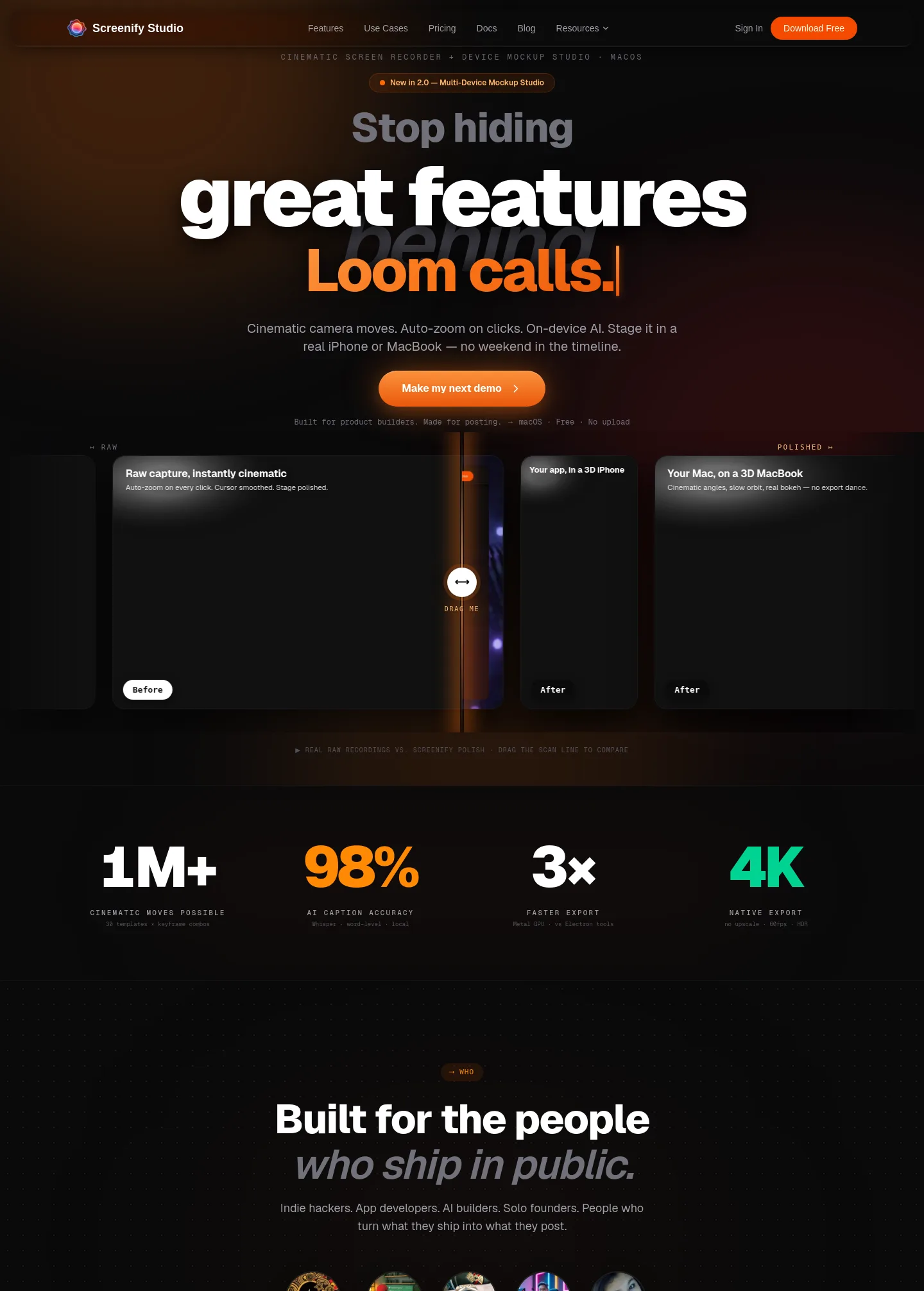 screenify.studio — Hero