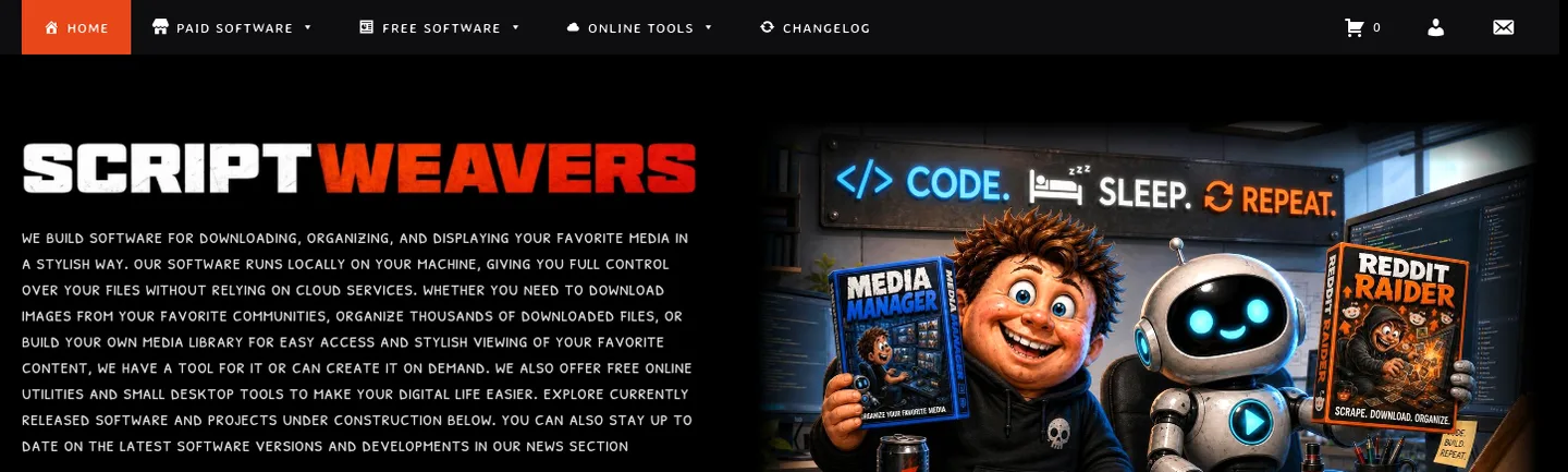scriptweavers.com — a measured funnel