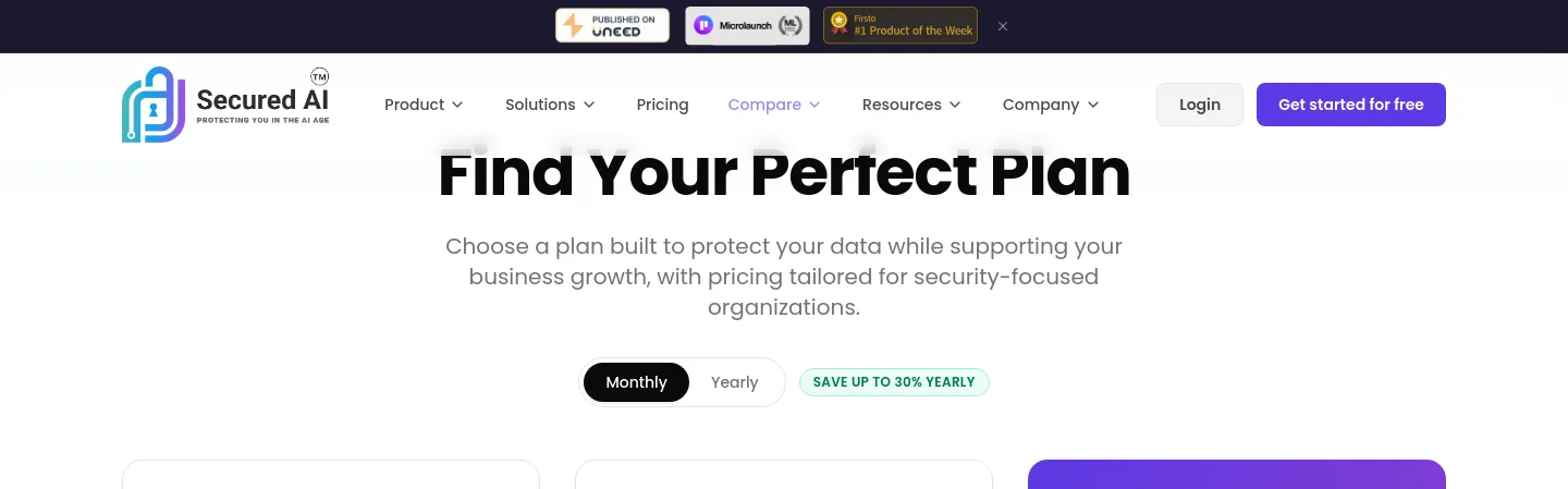 securedai.com Hero section