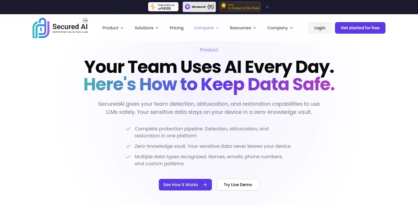 securedai.com — a real Hero section