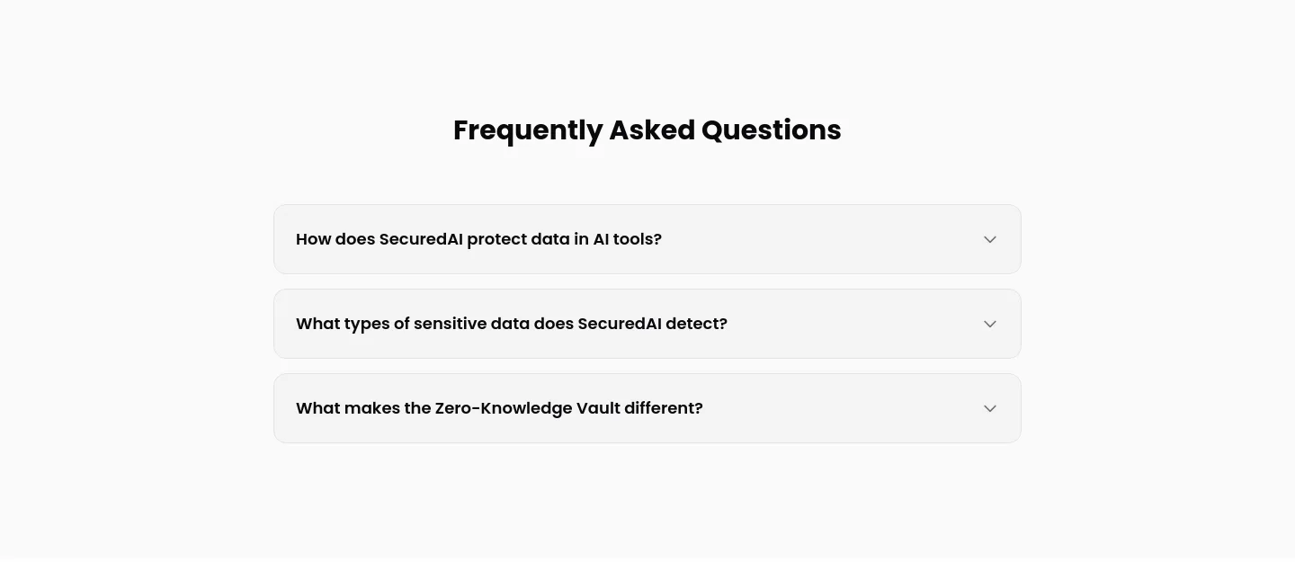 securedai.com FAQ section