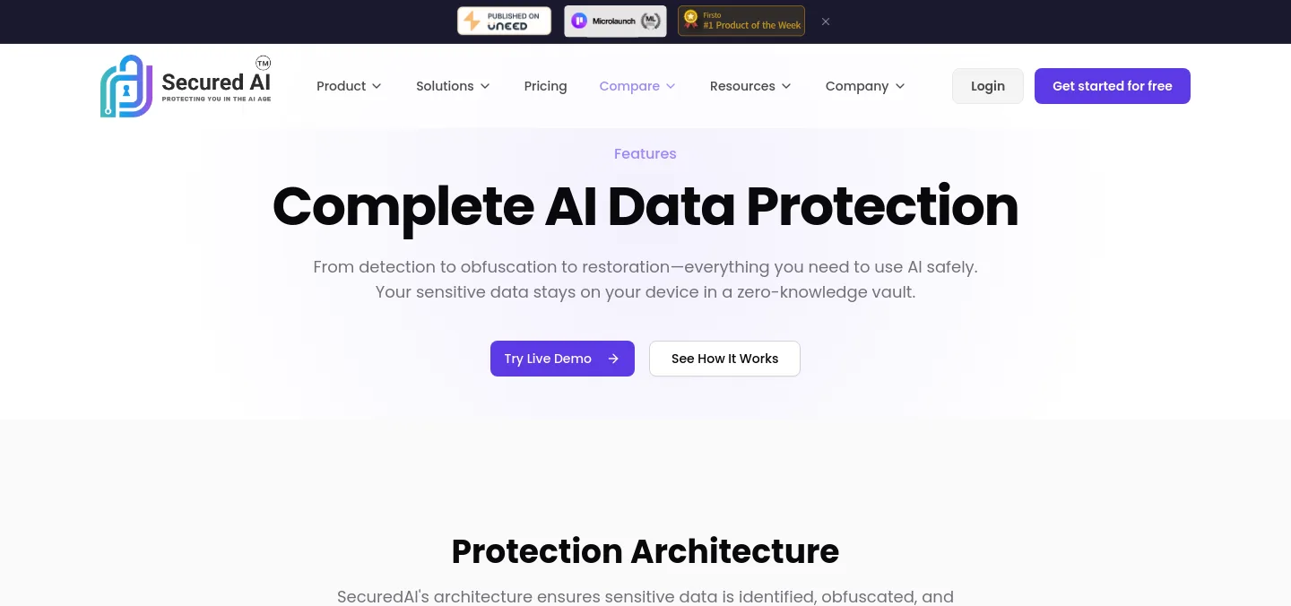 securedai.com Hero section
