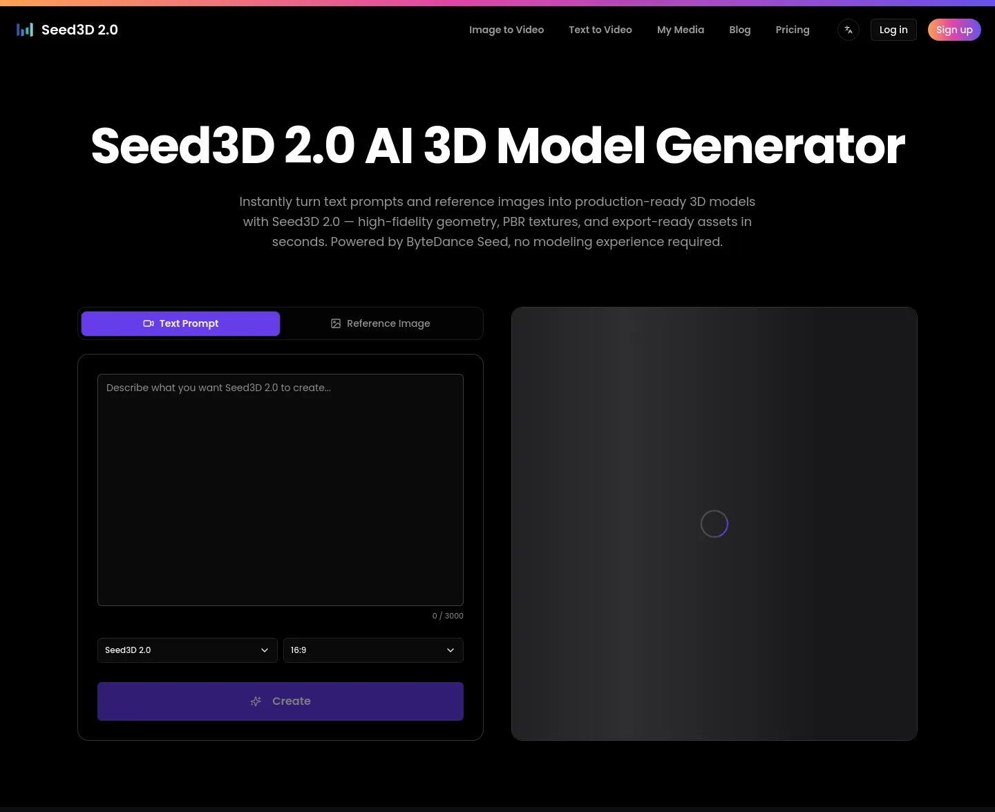 seed3d20.app — Hero