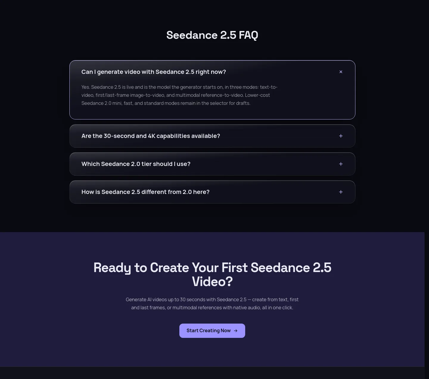 seedance2-5ai.im — FAQ