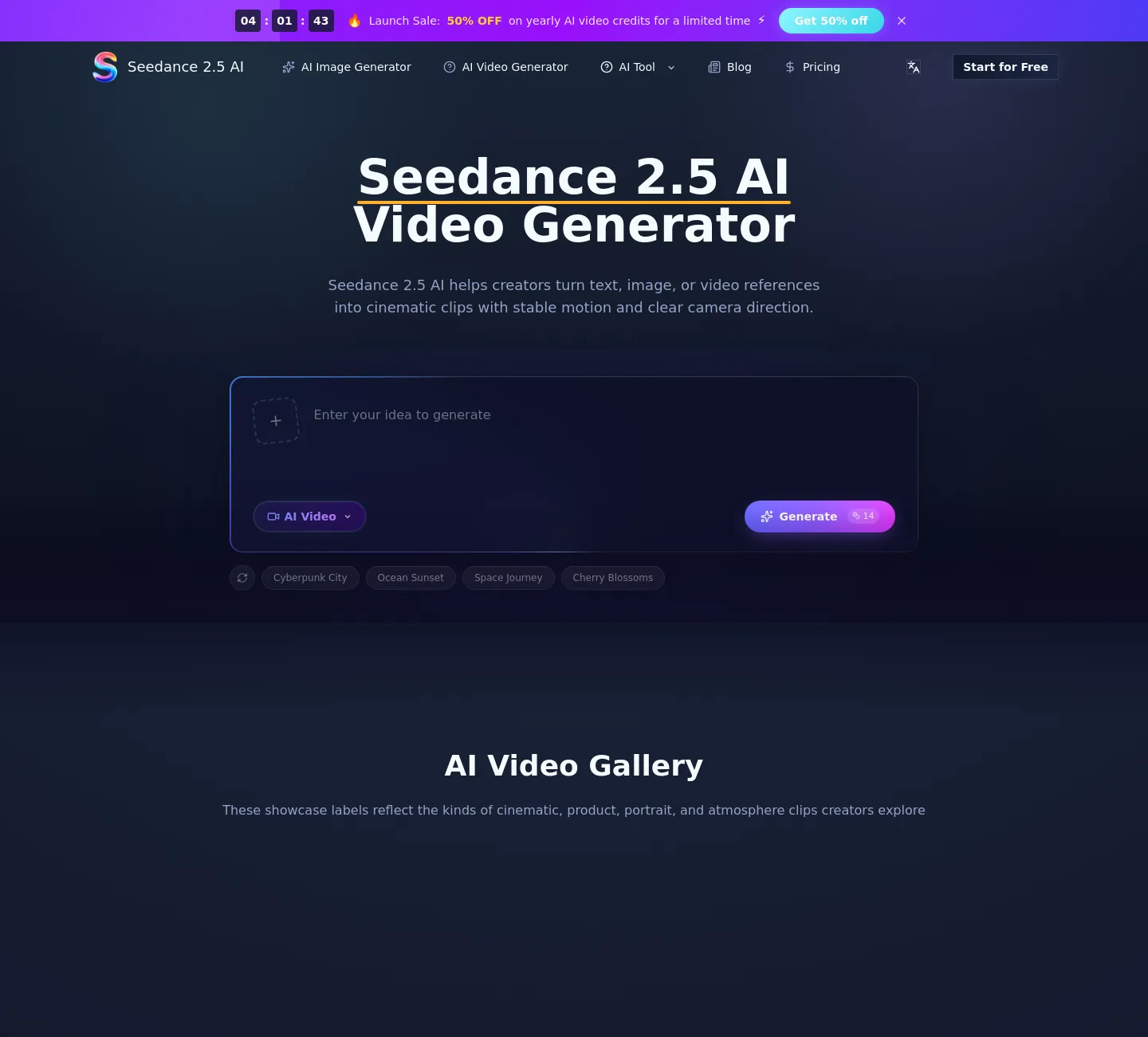 seedance25ai.net — a measured funnel