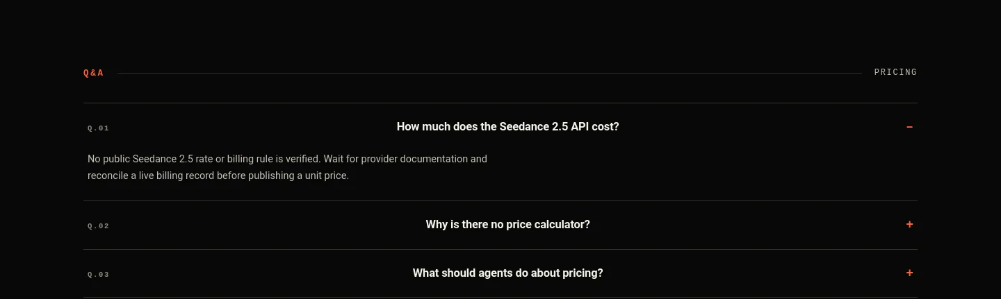 seedance25api.io FAQ section