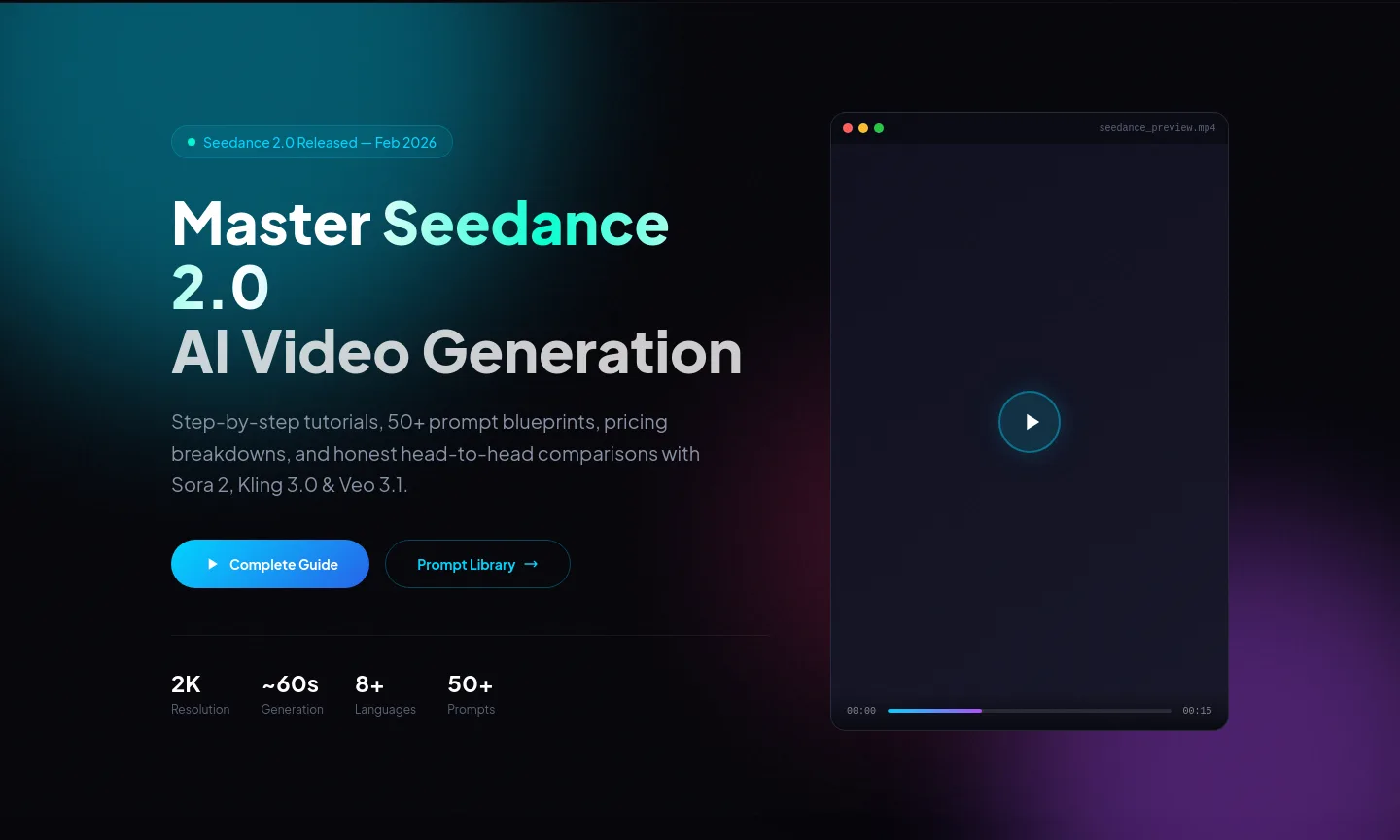 seedancetips.com Hero section