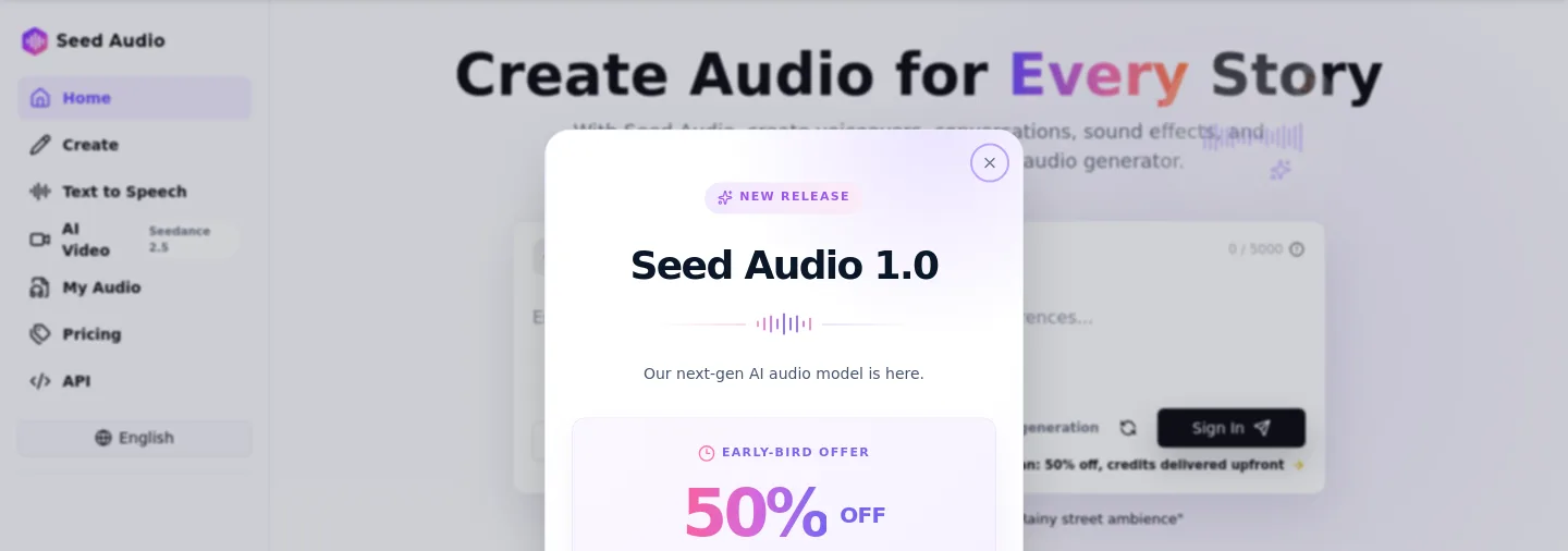 seedaudio.org — Hero