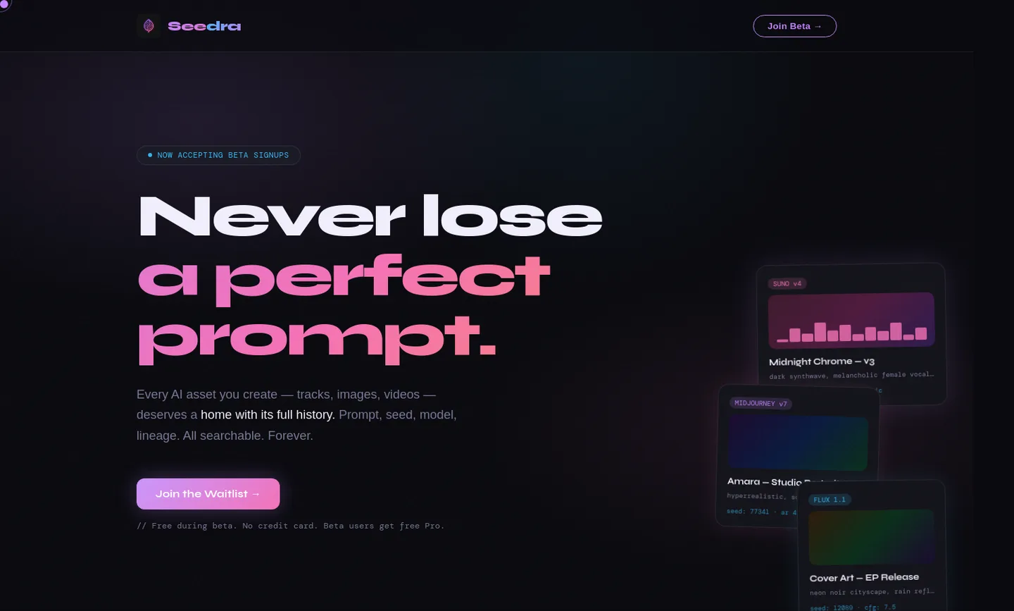 seedra.app — Hero