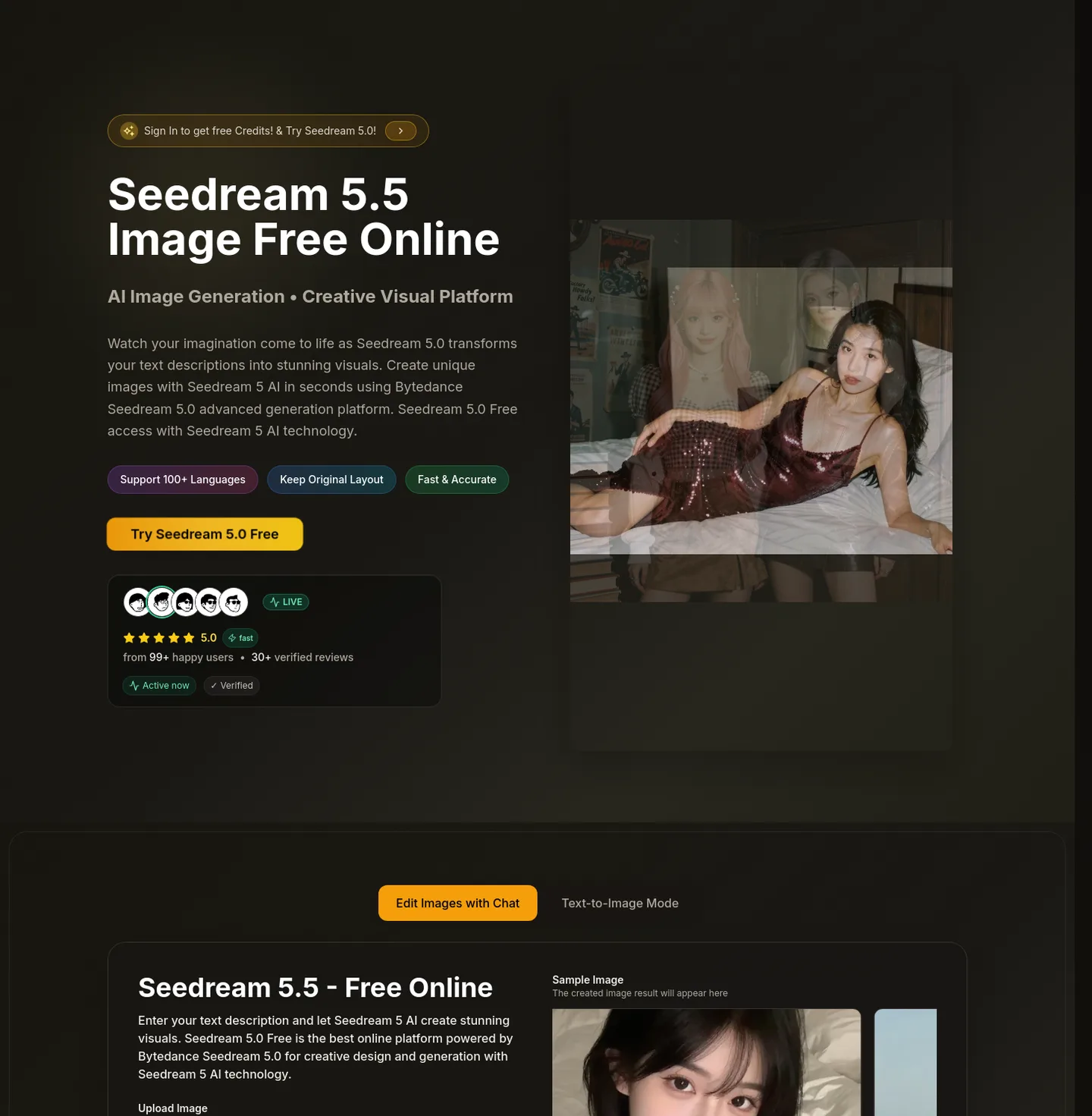 seedream-5.app — Hero