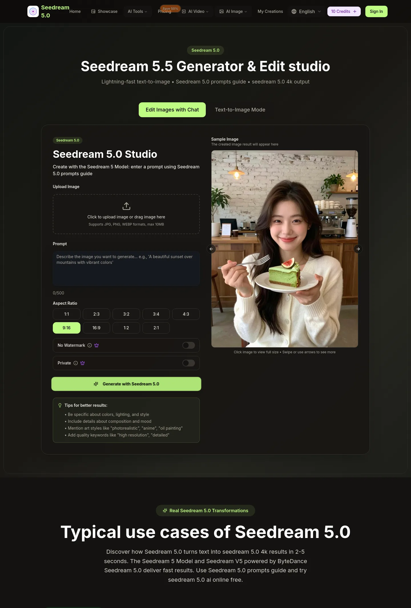 seedream5ai.app — a measured funnel