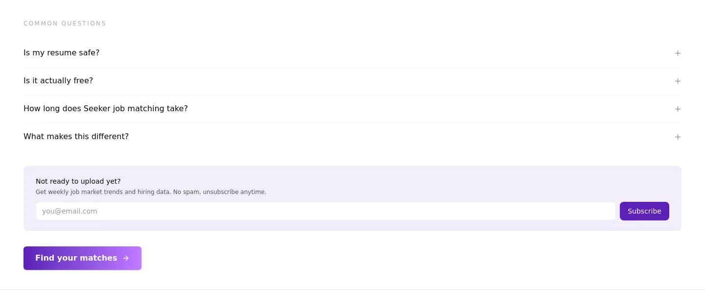 seekerscore.com — a real FAQ section