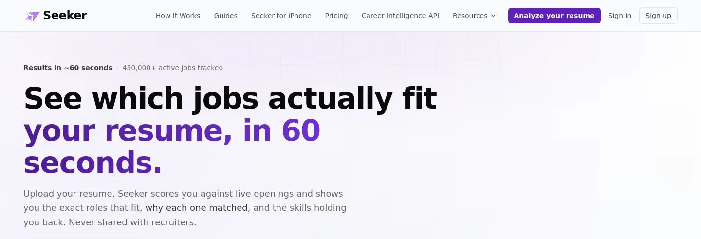 seekerscore.com — The Pricing Page