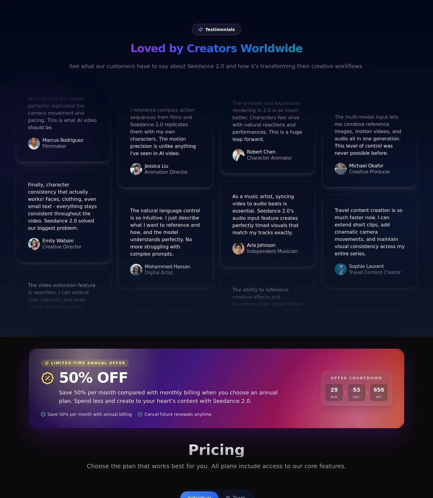 seevio.ai — a real Logo Wall section