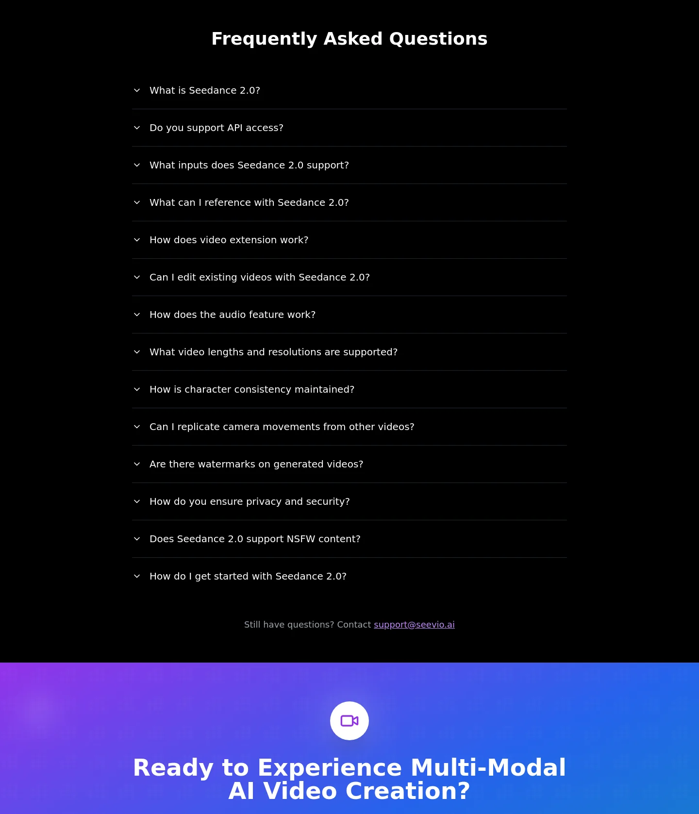 seevio.ai — FAQ