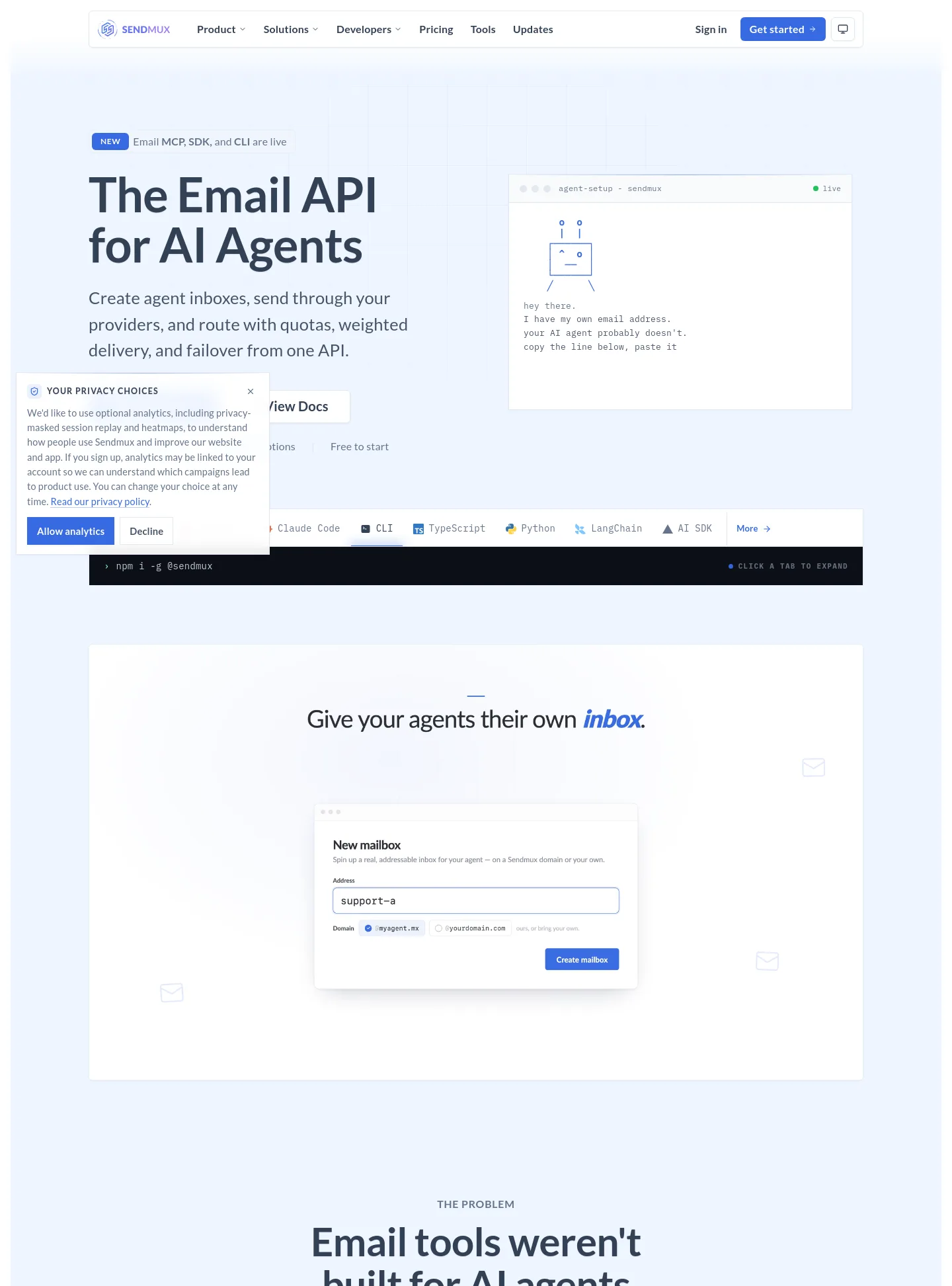 sendmux.ai — a measured funnel