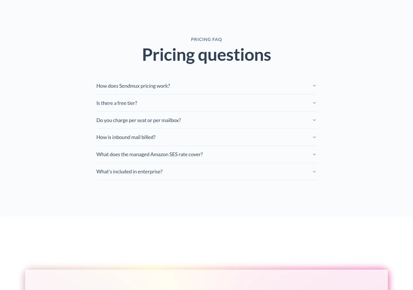 sendmux.ai FAQ section