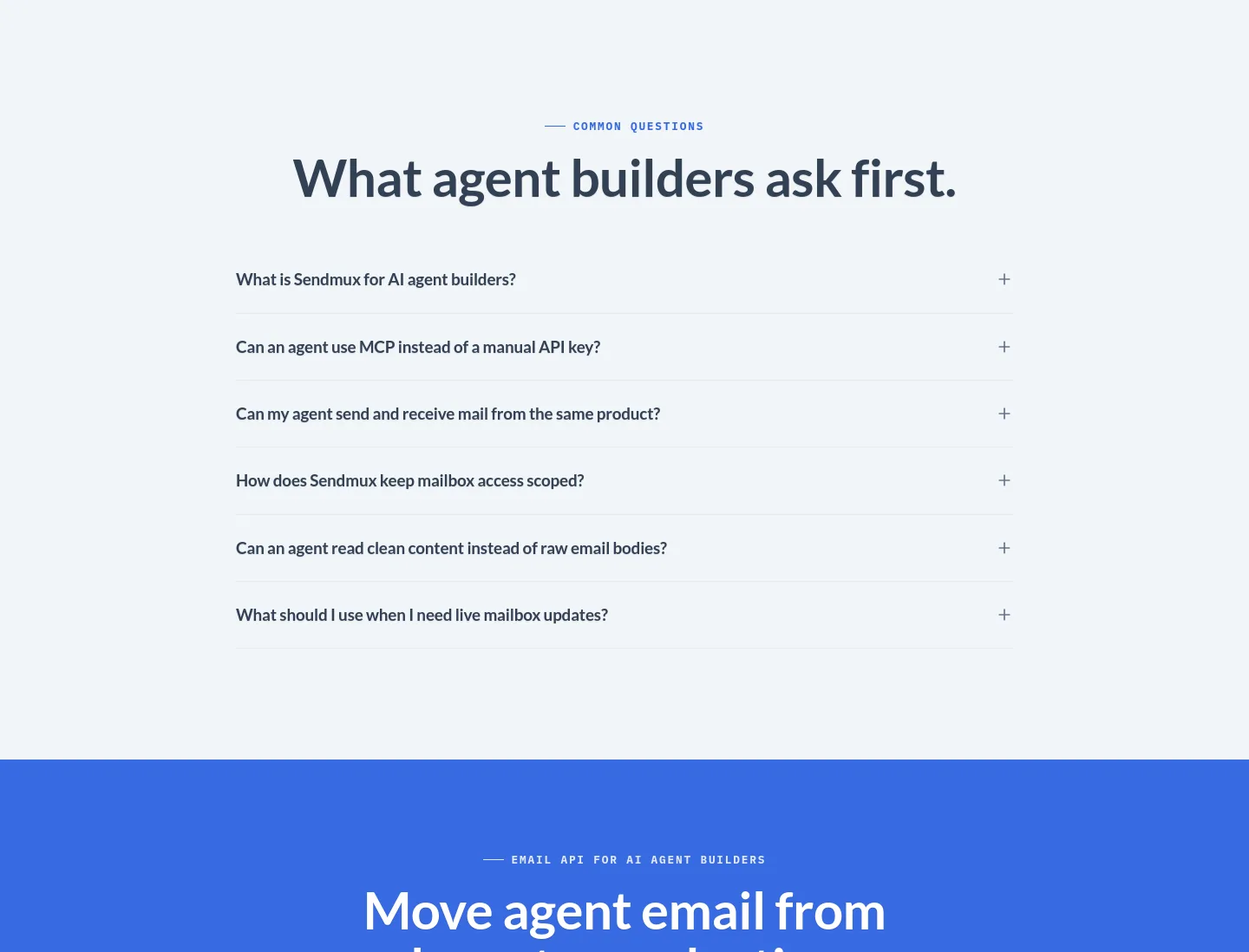 sendmux.ai FAQ section