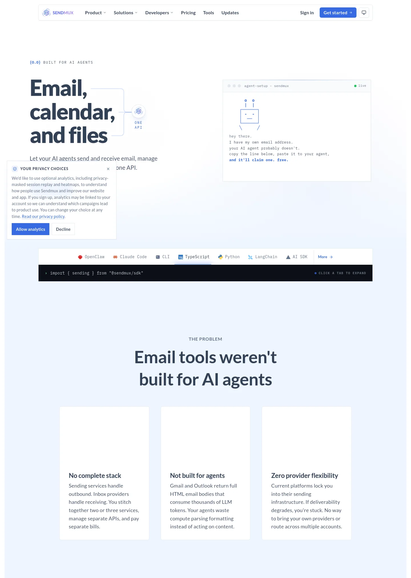 sendmux.ai — a measured funnel