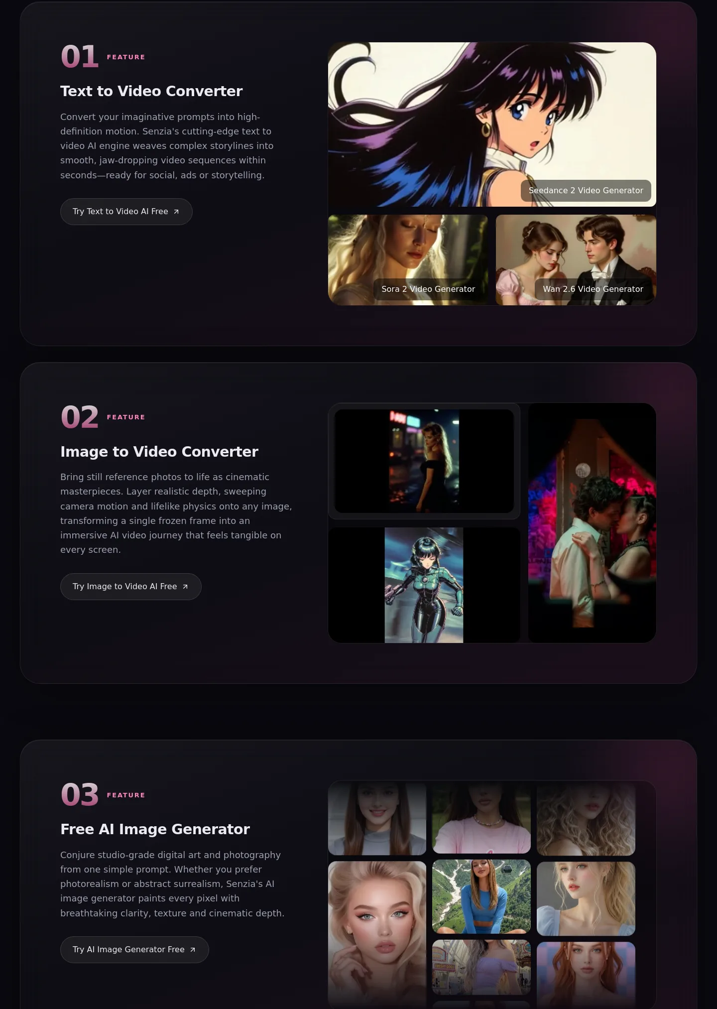 senzia.cc — Features