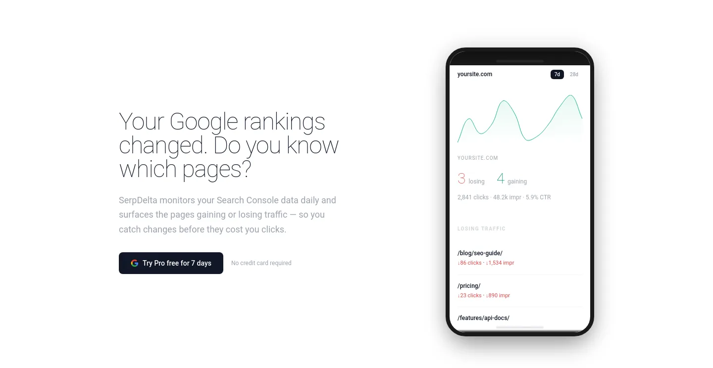 serpdelta.com Hero section