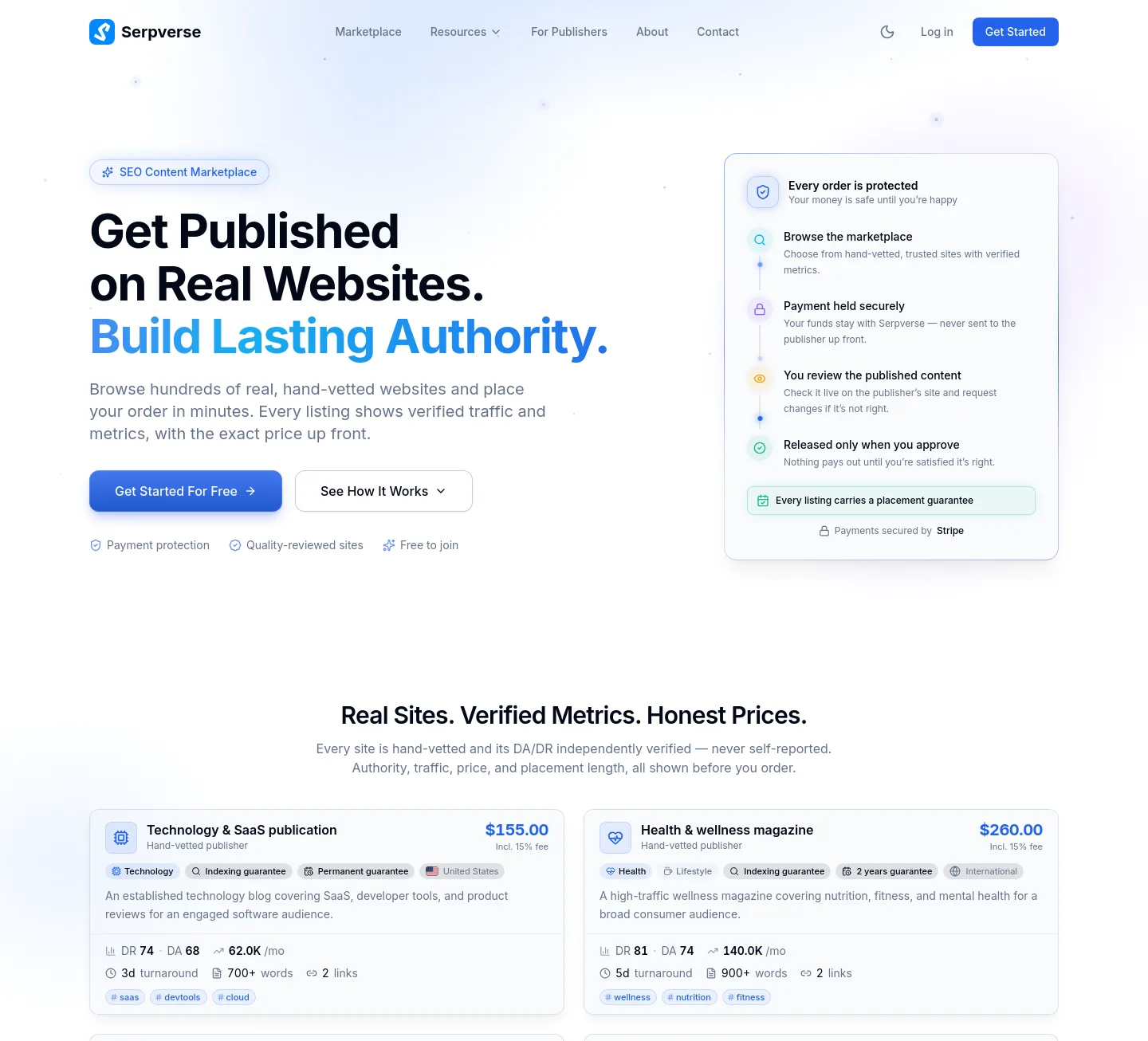 serpverse.io — a measured funnel