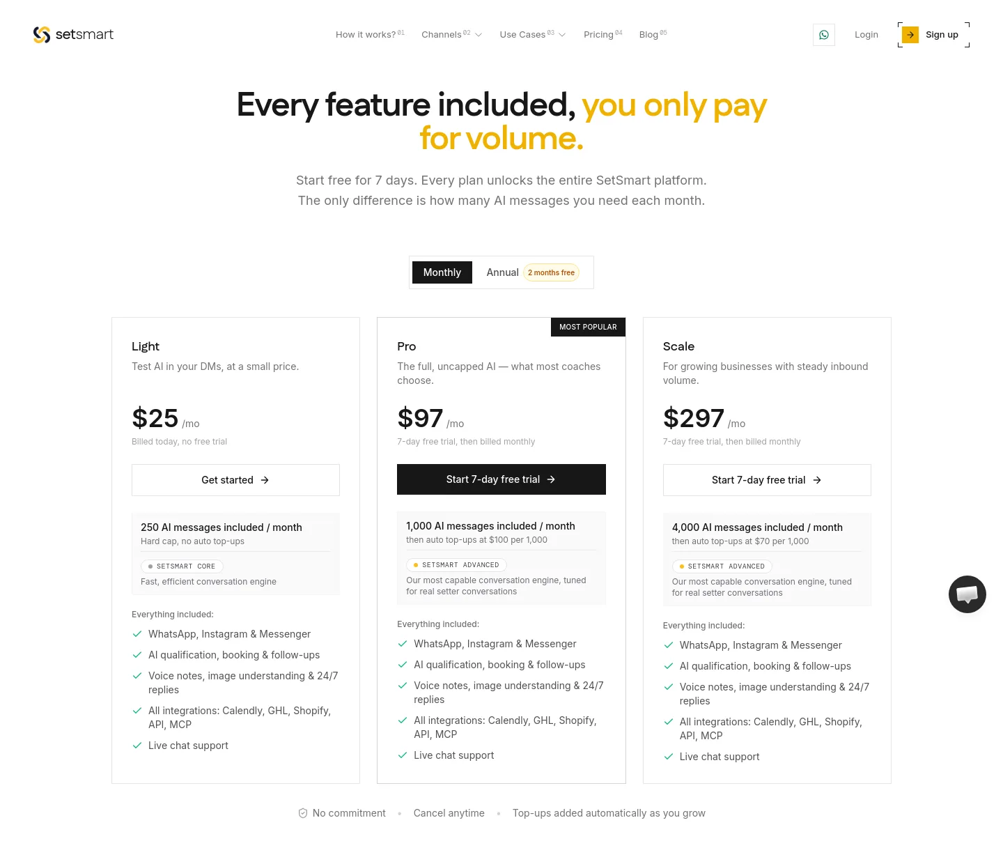 setsmart.io — a real Hero section