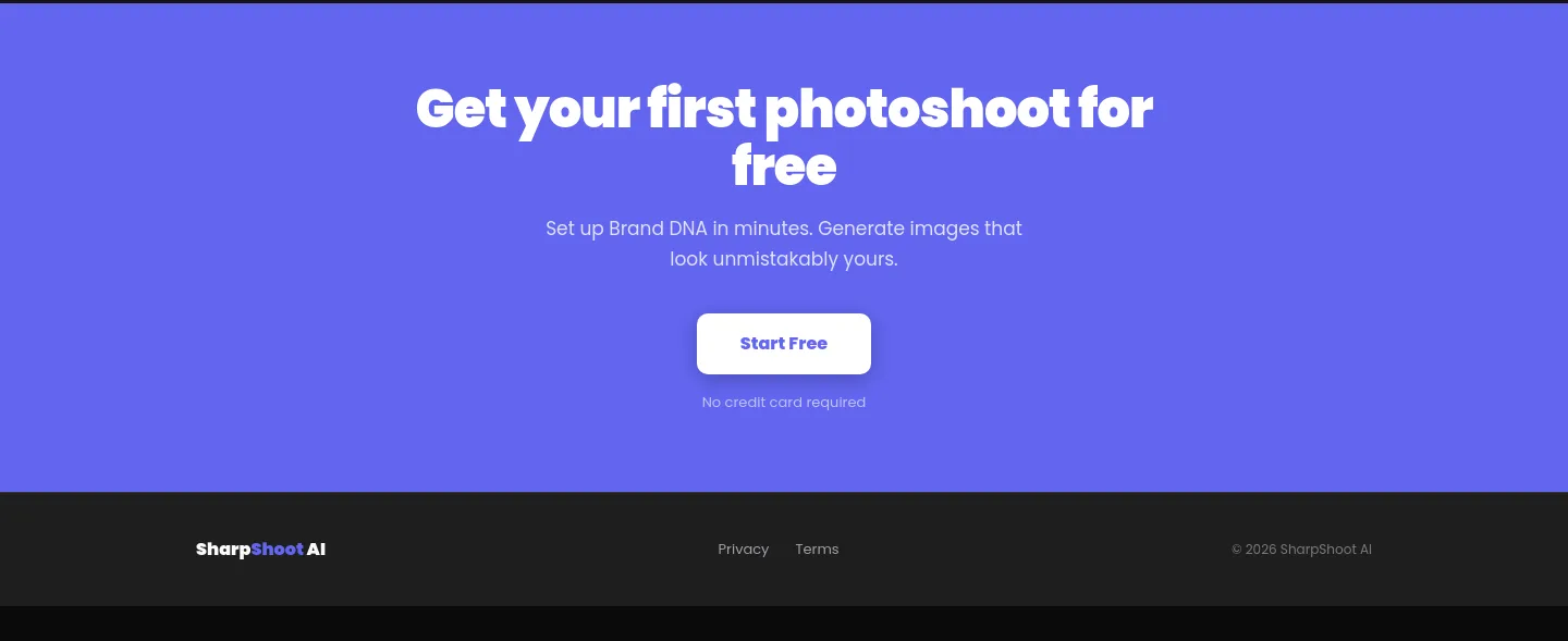 sharpshoot.ai CTA section