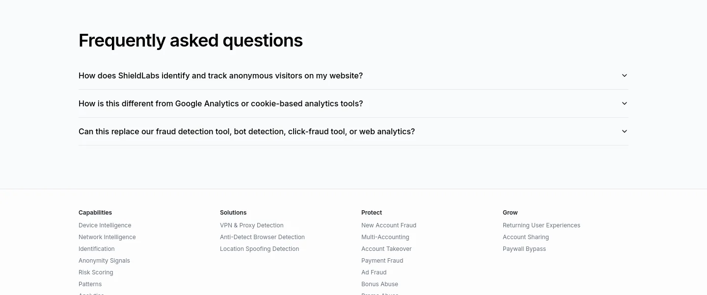 shieldlabs.ai FAQ section