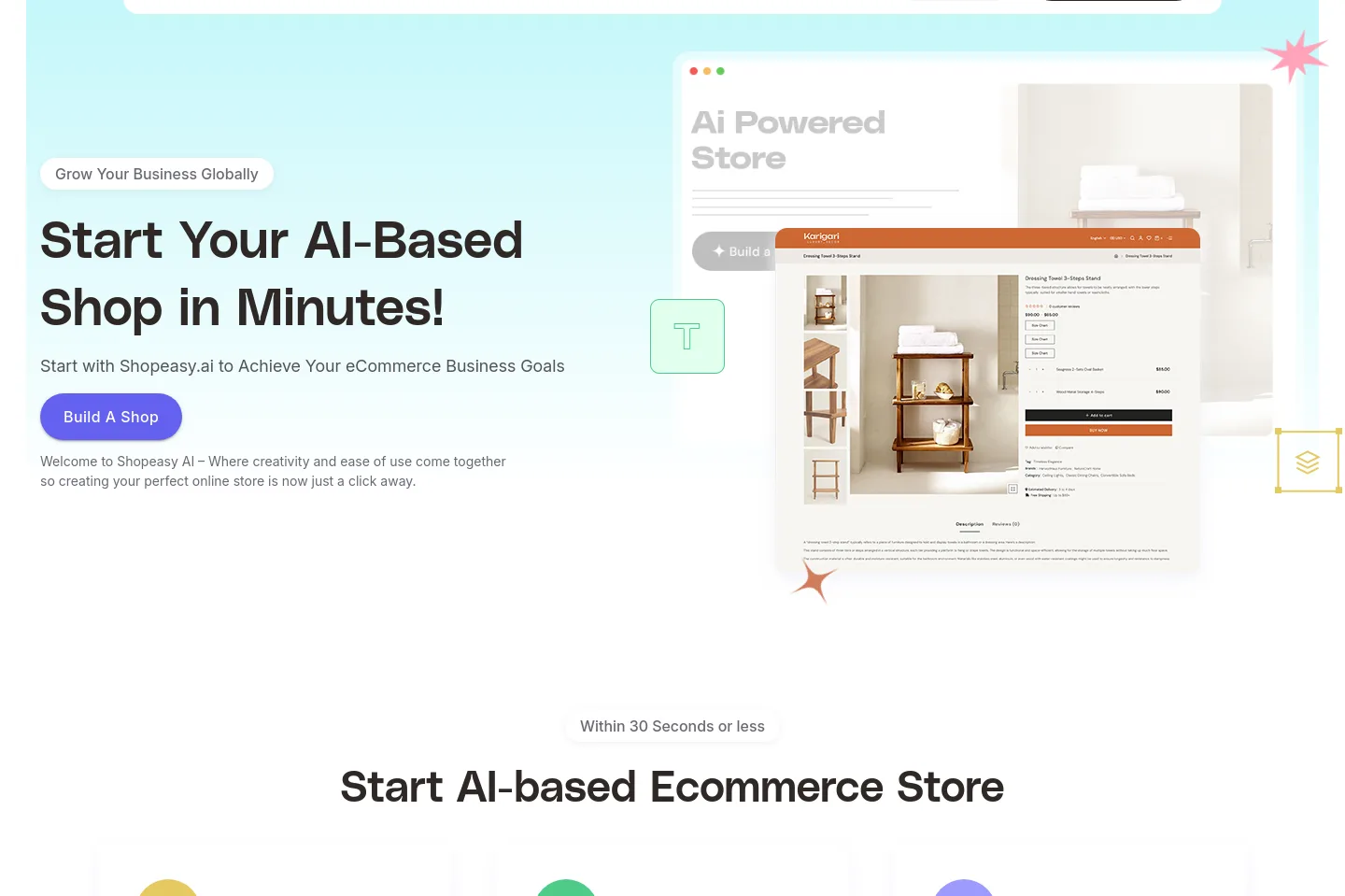 shopeasy.ai Hero section