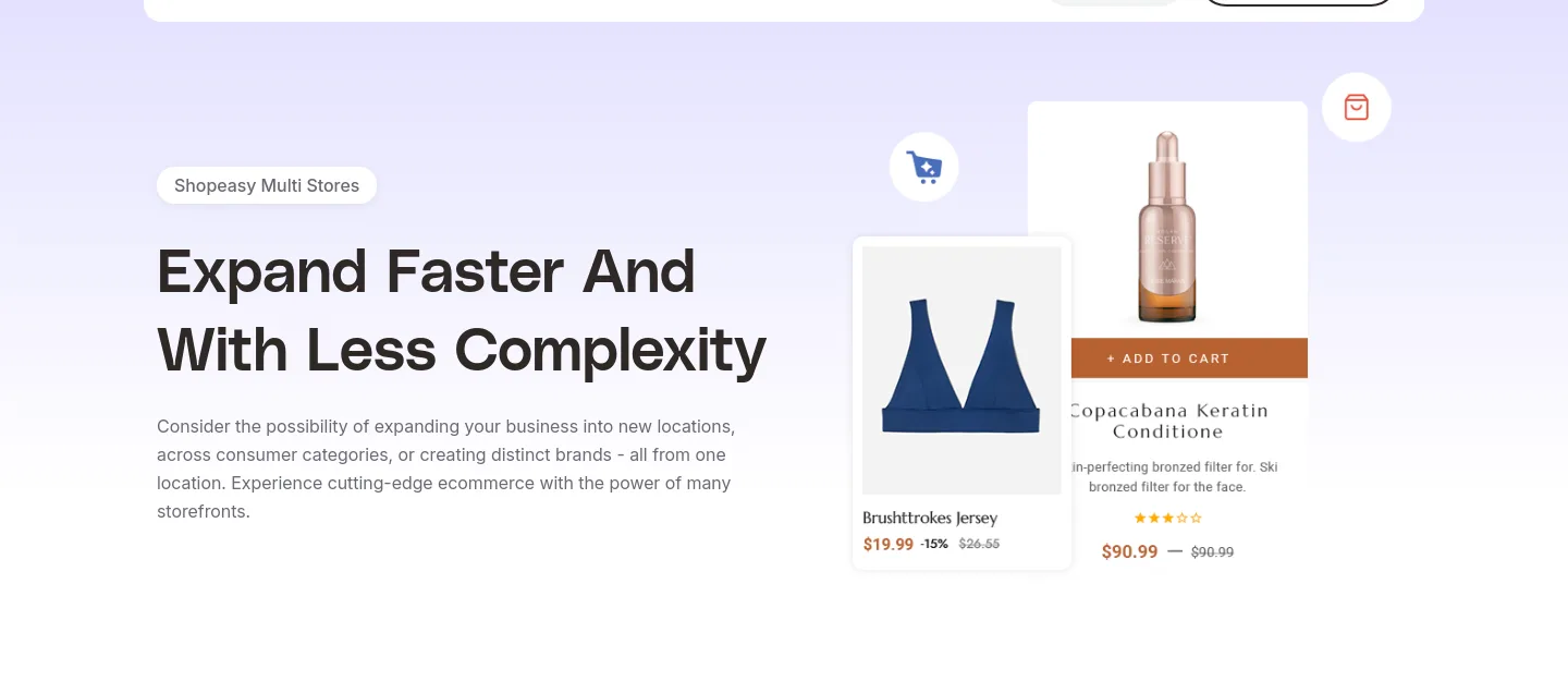 shopeasy.ai Hero section