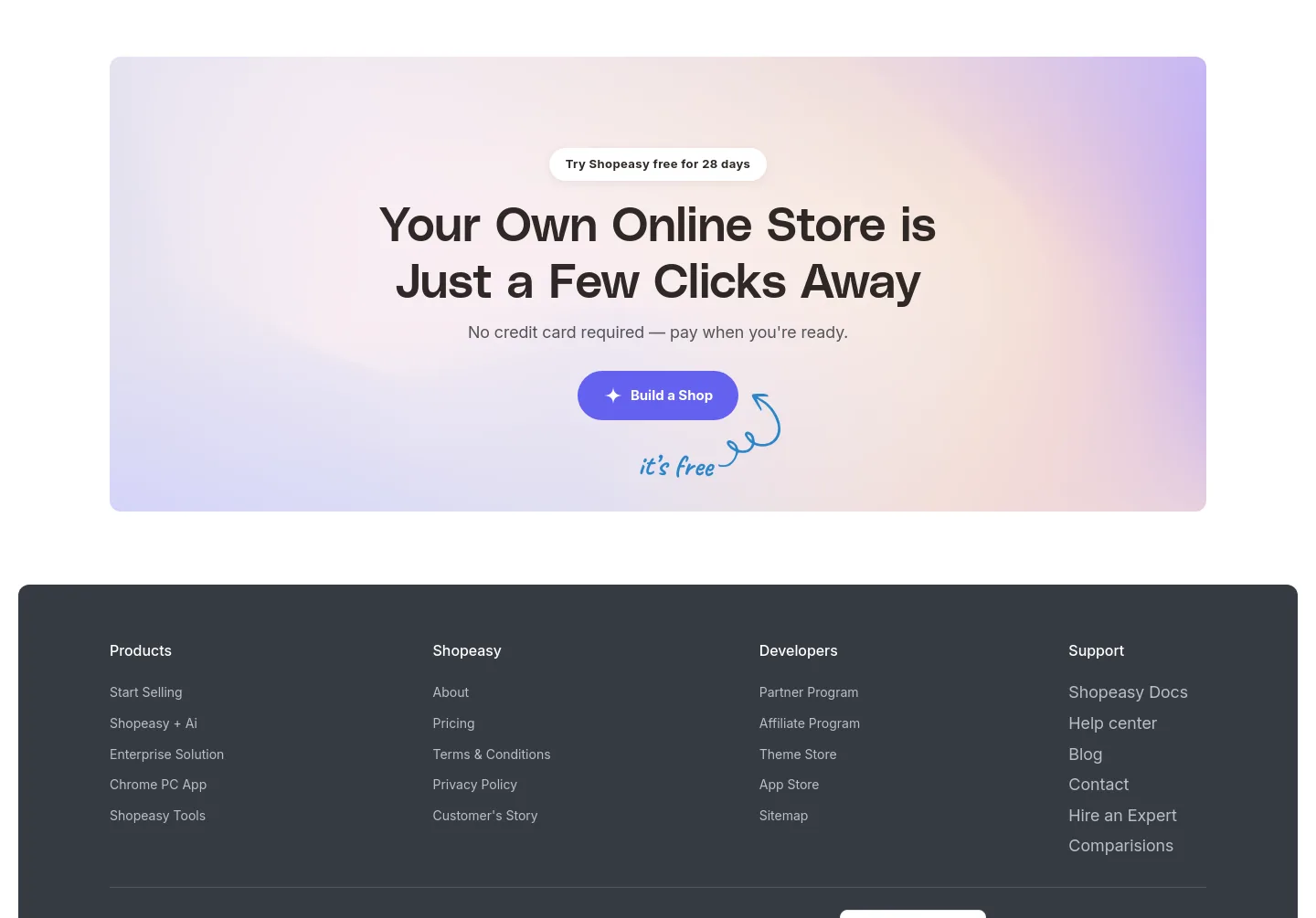 shopeasy.ai — a real CTA section