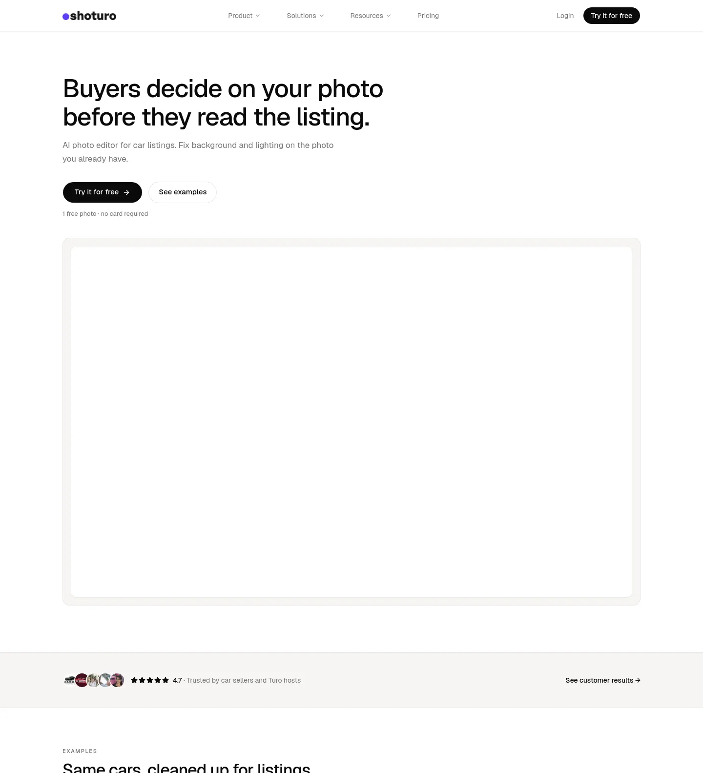 shoturo.com — a measured funnel