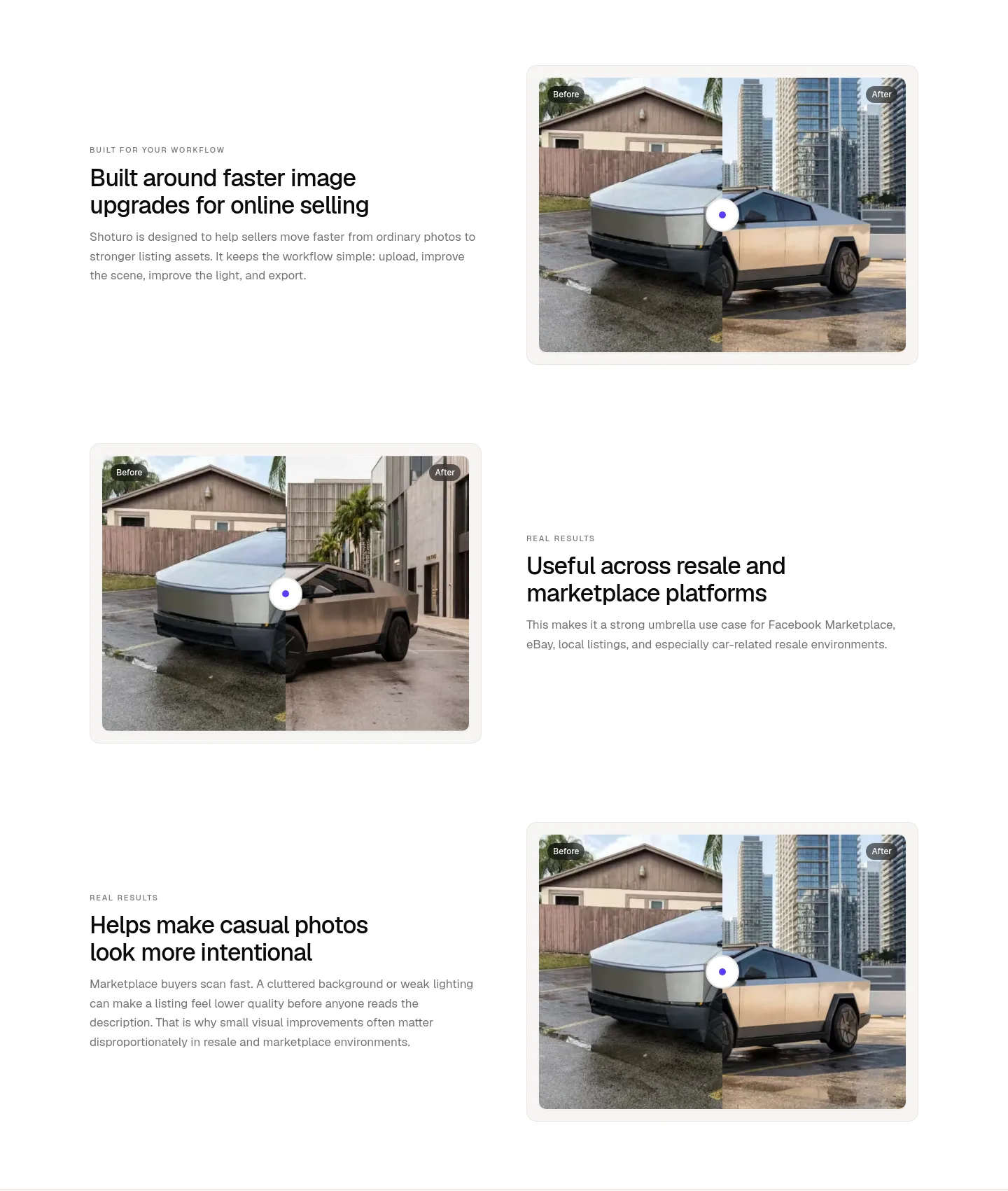 shoturo.com — Features