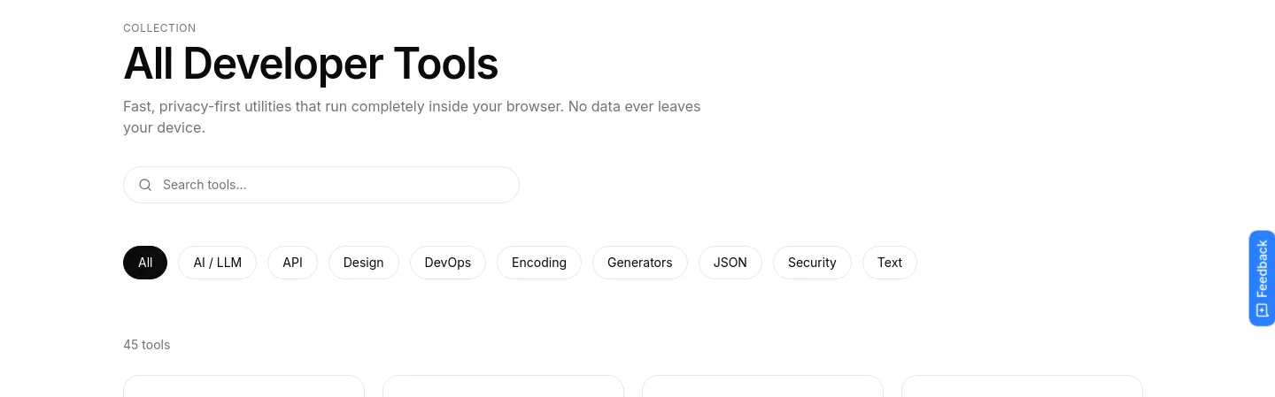 simpledevtools.org — Hero