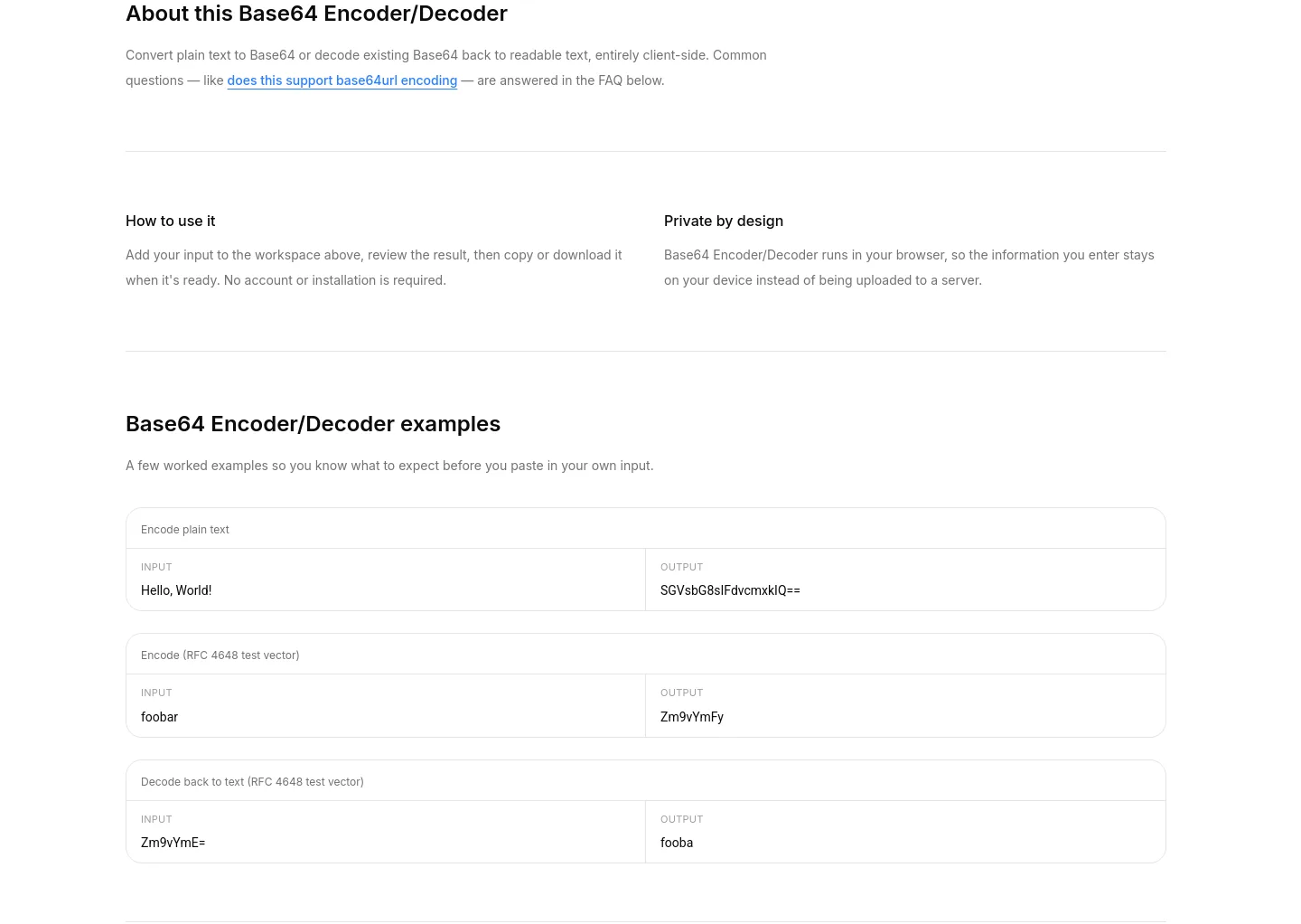 simpledevtools.org — a real FAQ section