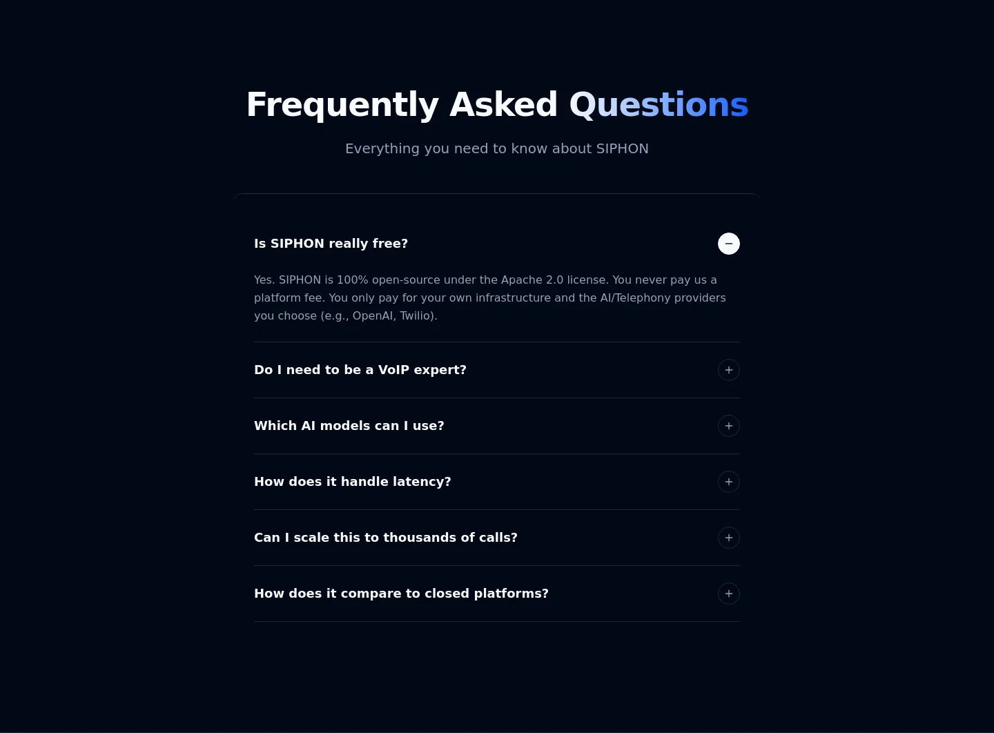 siphon.blackdwarf.in — a real FAQ section