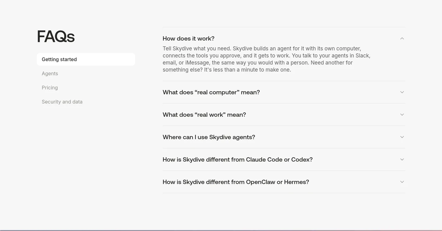 skydive.com — FAQ