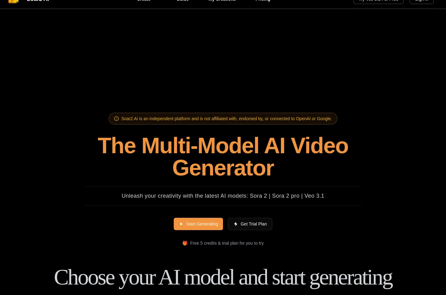 soar2ai.com Hero section