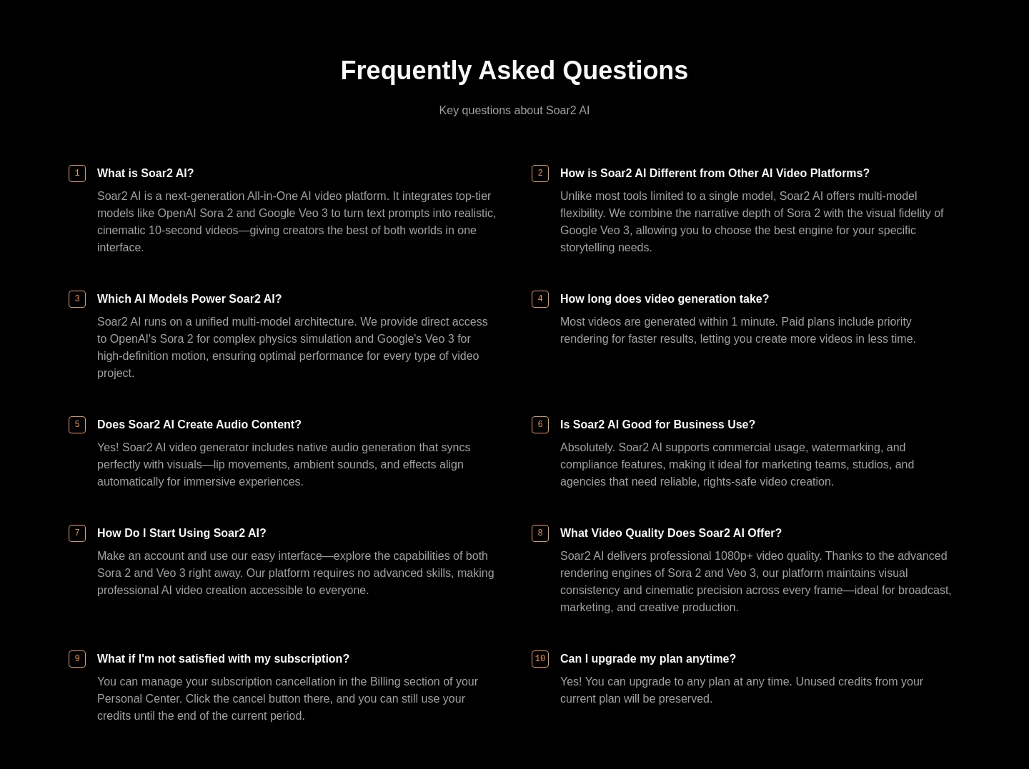 soar2ai.com FAQ section