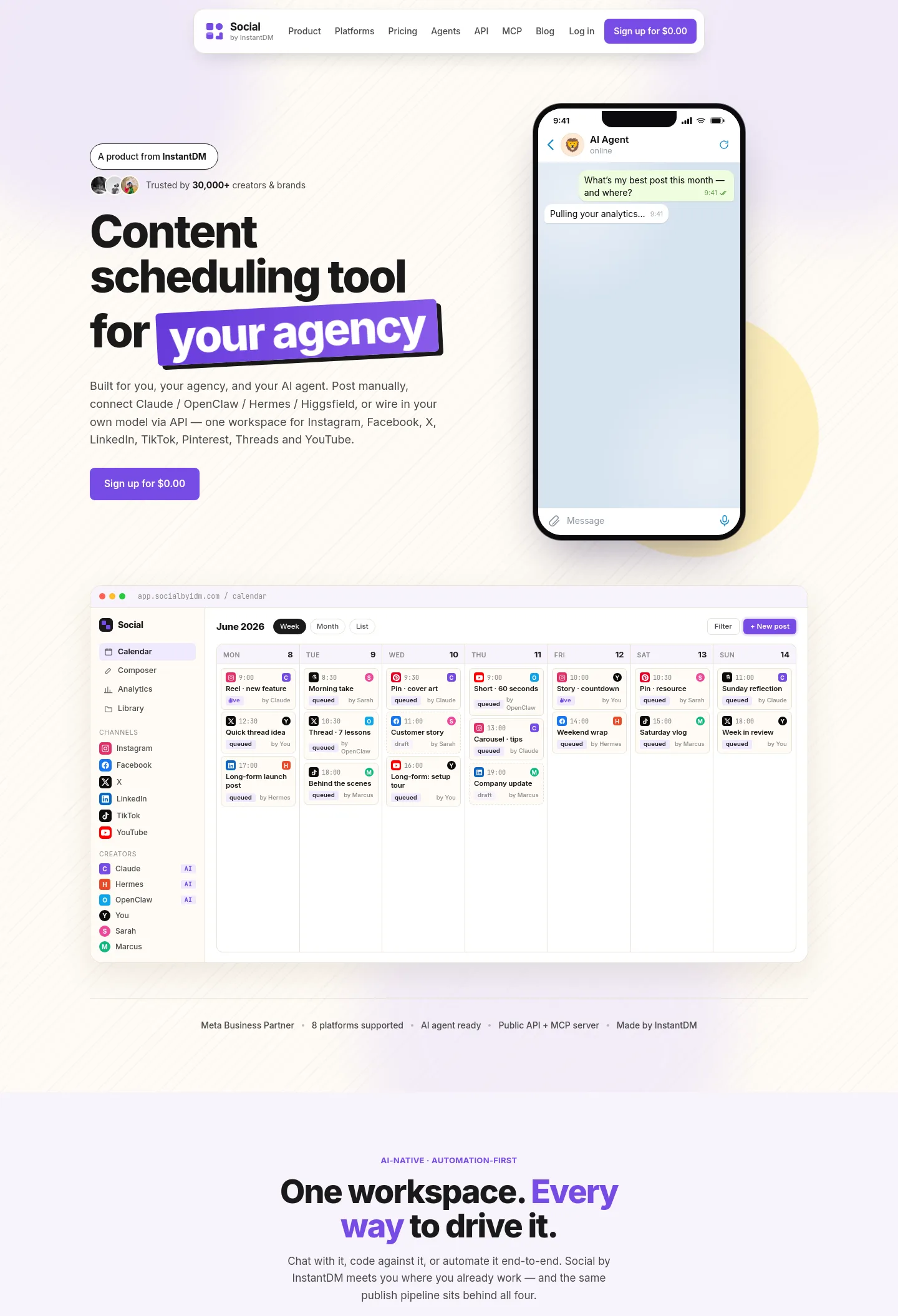 socialbyidm.com — a measured funnel