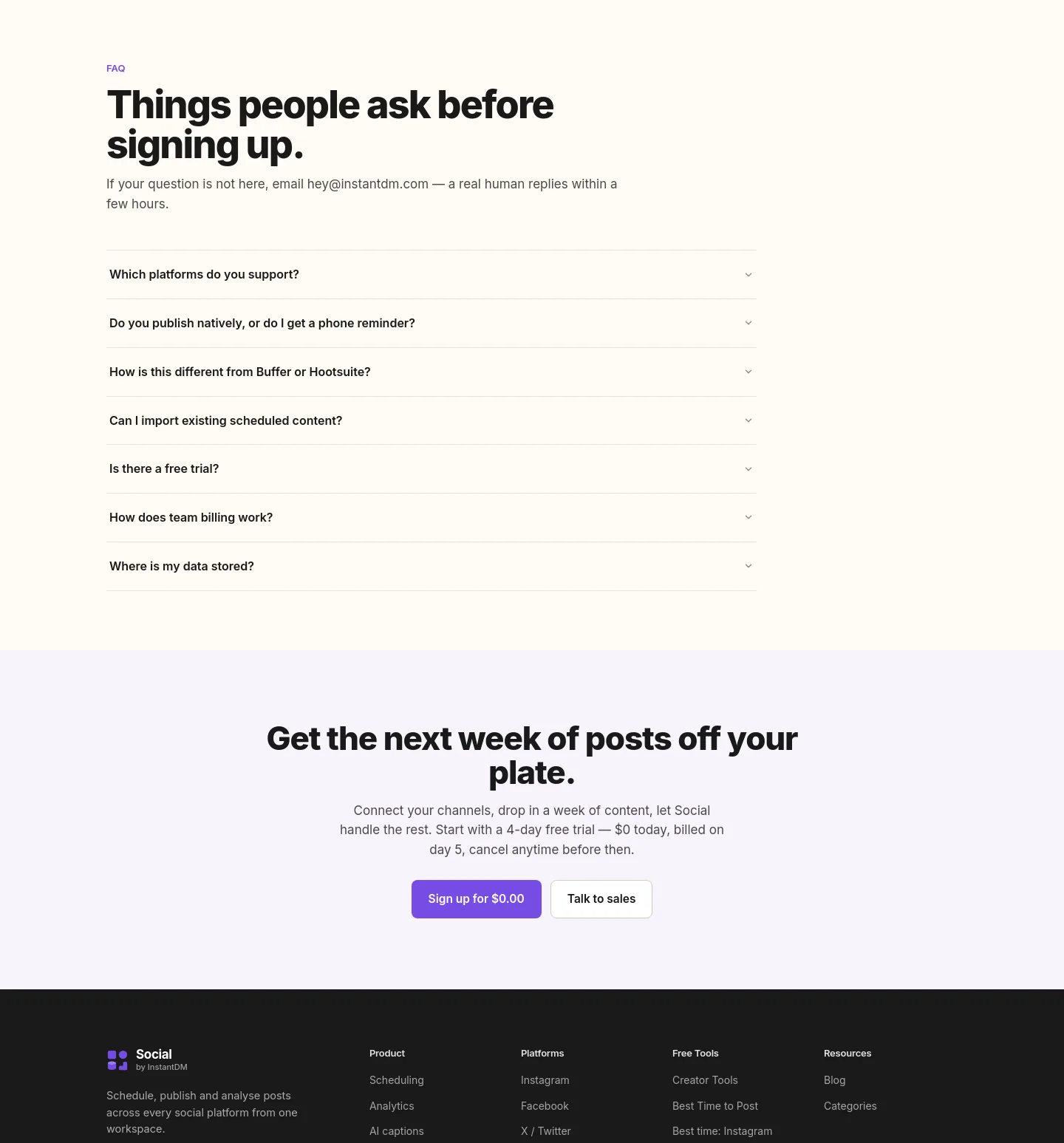 socialbyidm.com FAQ section