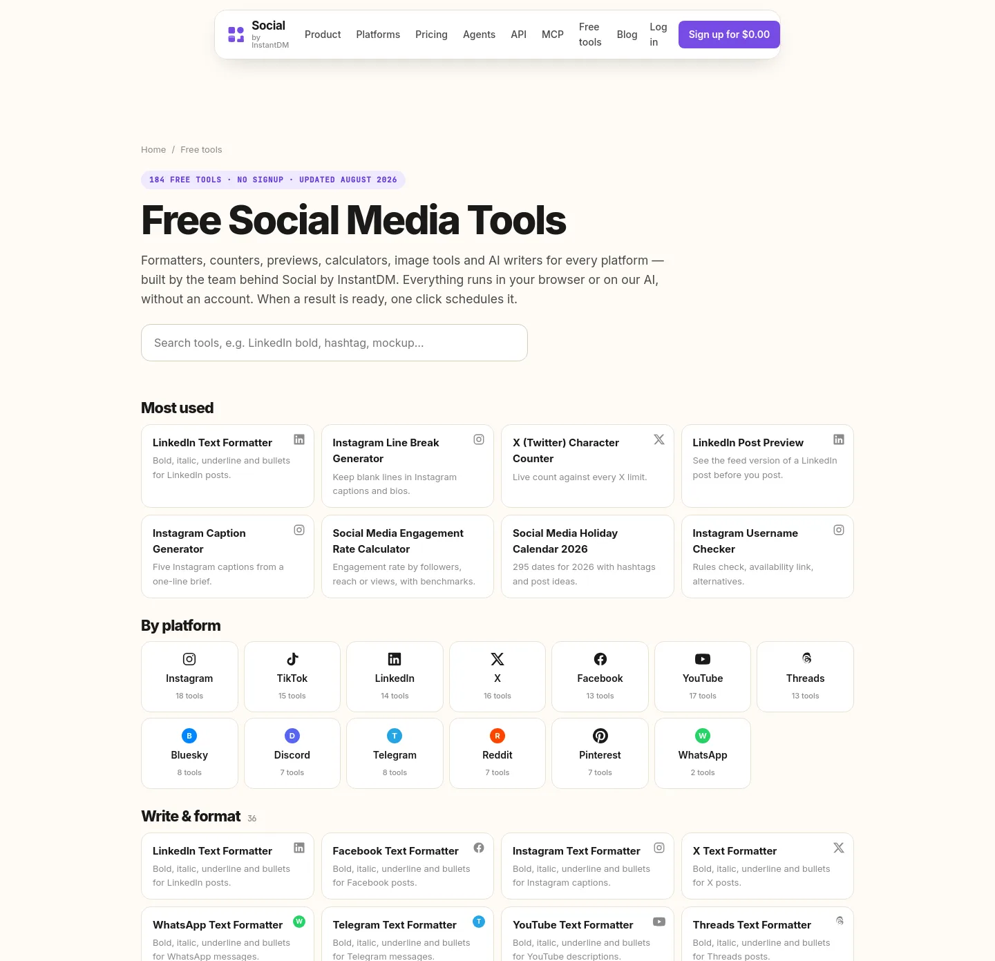 socialbyidm.com — a measured funnel