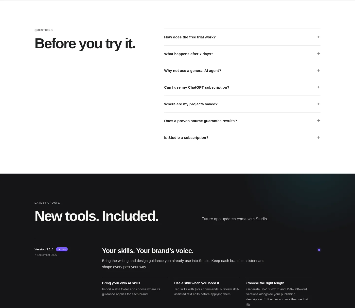 socialmediastudio.app — FAQ