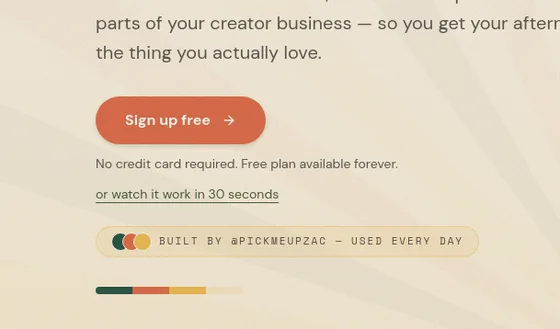 No credit card element from socialnest.app