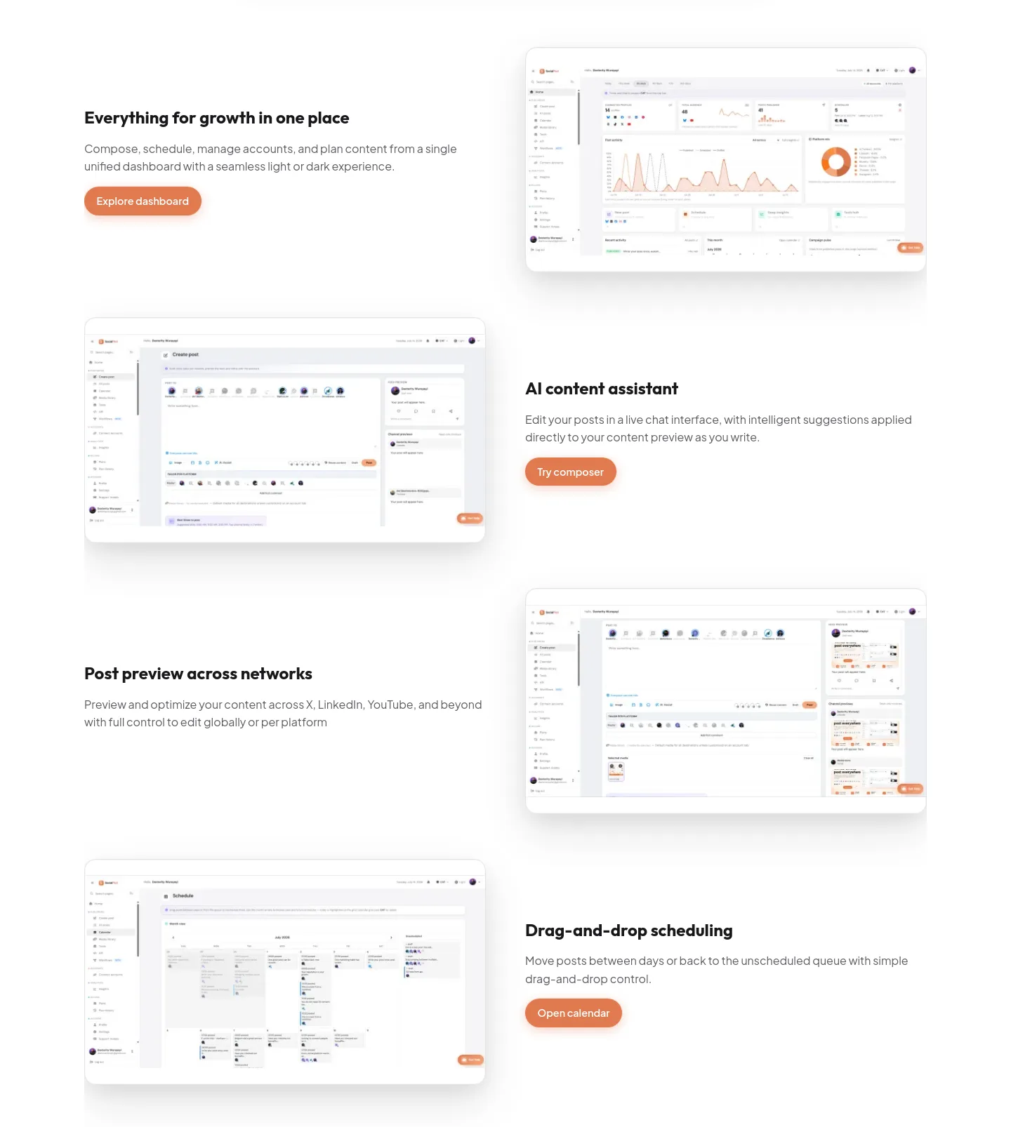 socialplod.com Features section