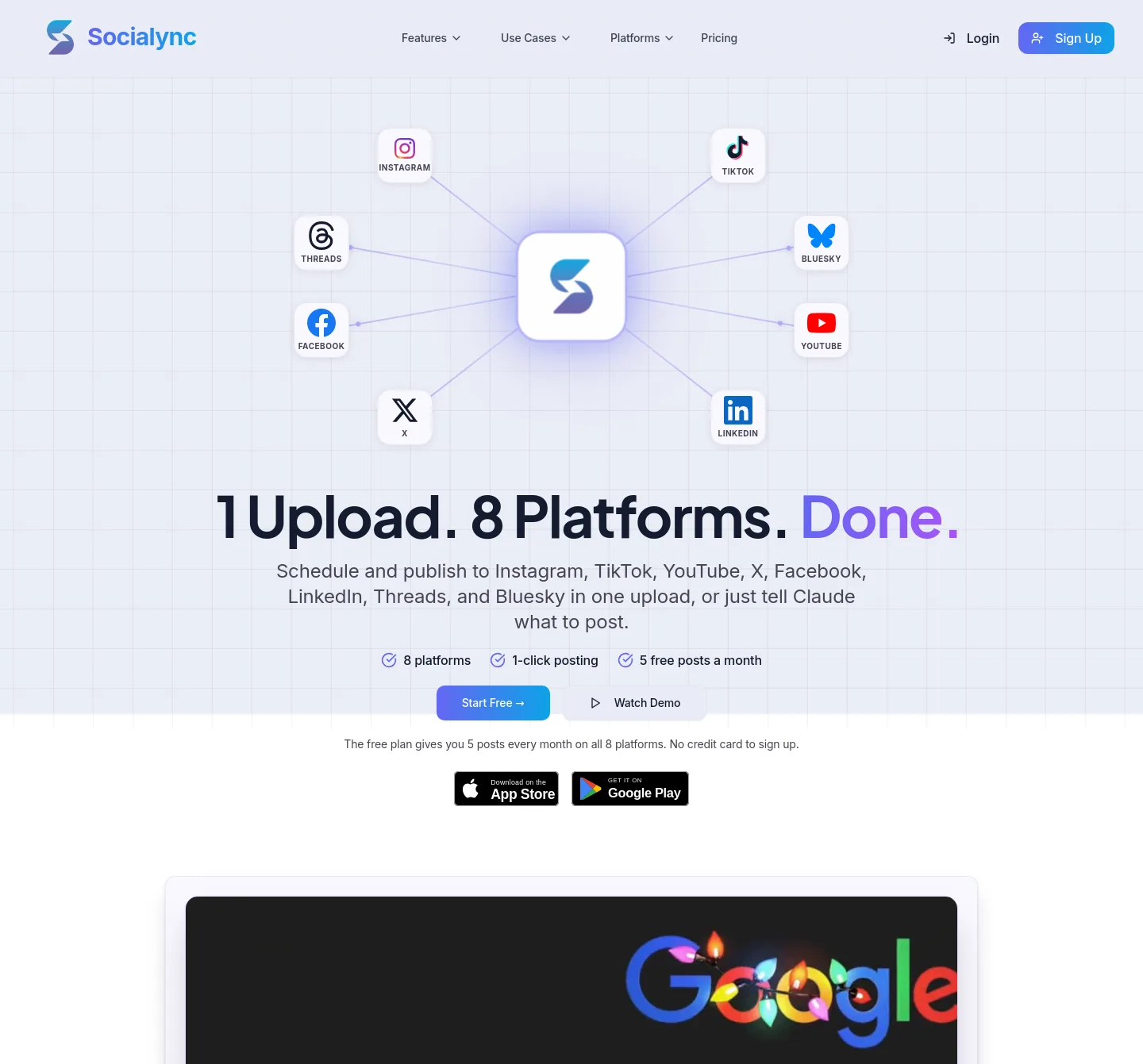 socialync.io — a measured funnel