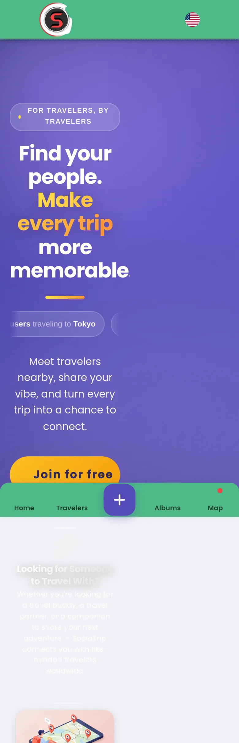 sociatrip.com — a measured funnel