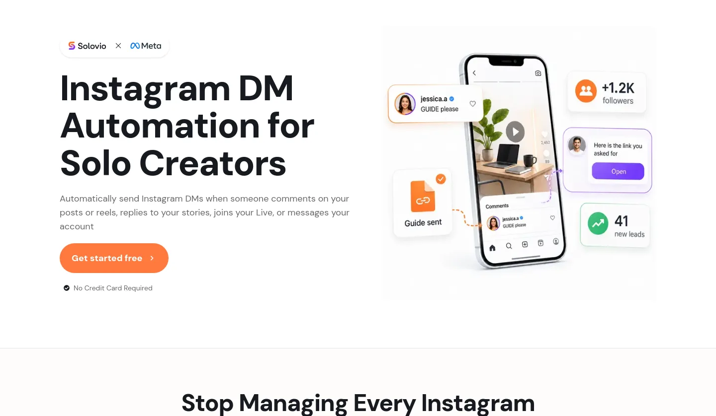 solovio.app — a real Hero section